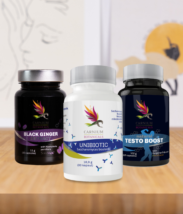Paket Nepobjediv muškarac: Unibiotic + Testo Boost + Black Ginger